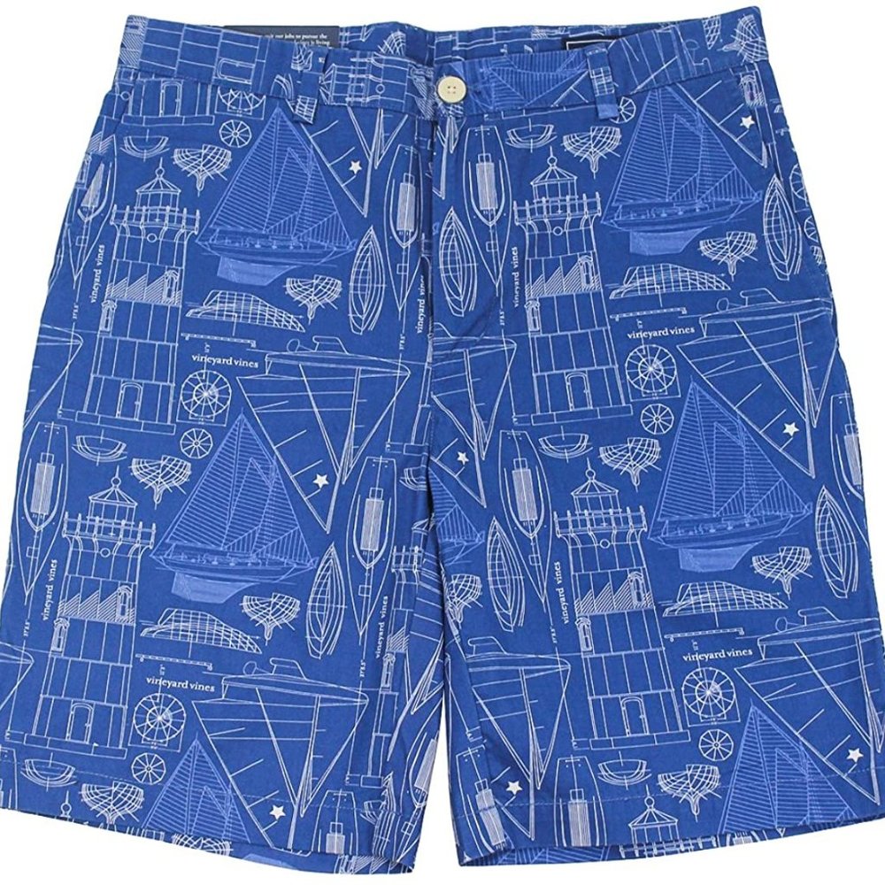 NEW Mens Vineyard Vines Breaker Shorts 9" Blue